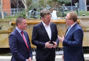 Pictured at NexusUCD are Conor O'Byrne, CEO, RelateCare, Oliver Tattan, Chair of the ARCH Centre Steering Committee and Brendan Casey, CEO, swiftQueue