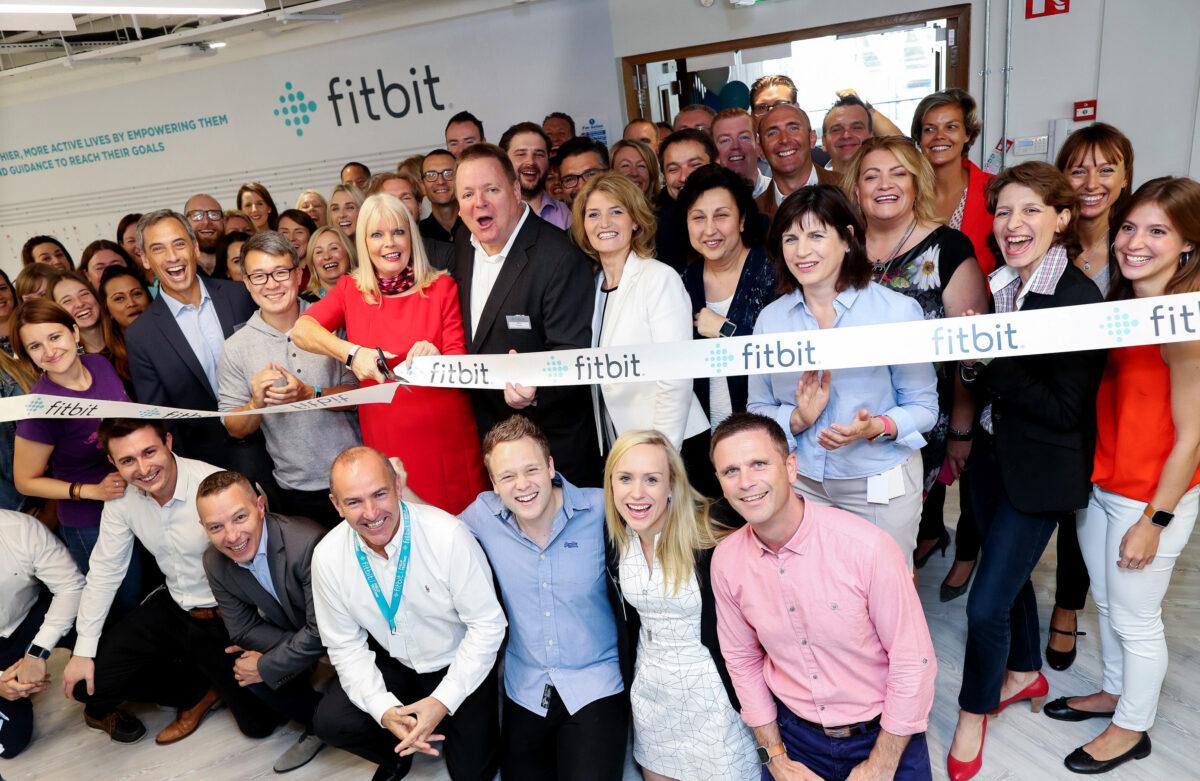 31/08/2016 NO REPRO FEE, MAXWELLS DUBLIN Pictured at Fitbit’s new Dublin office are Woody Scal, Chief Business Offce at Fitbit,James Park, CEO of Fitbit, Mary Mitchell O'Connor, Minister of Jobs, Enterprise and Innovation, Des Power, Managing Director, Europe, Middle East, Africa, at Fitbit and Mary Buckley, Executive Director at IDA Ireland. The new office based at 76 Baggot Street will serve as Fitbit’s EMEA headquarters and will house the strategic business functions for the region, including senior management roles, sales, marketing, operations, finance and customer support staff. The company hopes to grow to approximately 50 people by the end of the year with the potential to grow to 100 by the end of 2017. Fitbit pioneered the connected health and fitness market starting in 2007, and since then, has grown into a leading global health and fitness brand, shipping over 48.7 million devices globally. PIC: NO FEE, MAXWELLPHOTOGRAPHY.IE